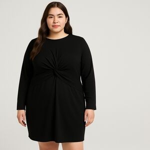 Whitespace by Belle Vie Twist-Front Dress — 3X - NWT